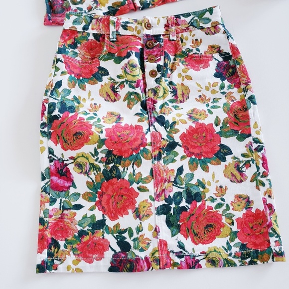 ANTHROPOLOGIE Floral 2 Piece Set Maeve/Meadow Rue - Picture 5 of 8